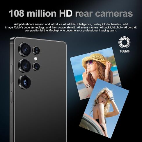 MMY I25 Ultra 5G Smartphone Smartphort ، 8GB+256GB الهاتف الخليوي بالكامل لـ Android 14 ، 6.99 "هاتف محمول غير مؤمن ، 7000 مللي أمبير ، 68 ميجابكسل+108 ميجابكسل كاميرا مزدوجة/قفل SIM/بصمات الأصابع المزدوجة (أسود) in Kuwait