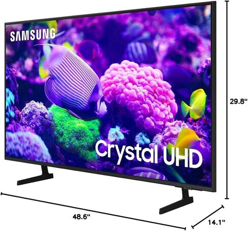 SAMSUNG DU7200 55 Inch Crystal 4K UHD Smart TV (2024) Bundle with Premium Deco Gear 60W 2.0 CH Soundbar + Deco Mount 37"-100" TV Wall Mount Bracket with Cleaning Kit + 6-Outlet Surge Adapter in Saudi Arabia