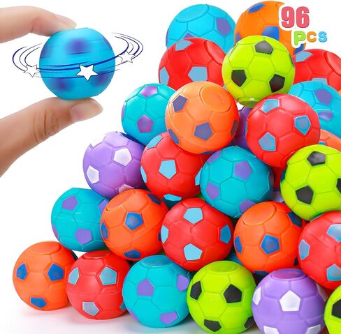 32PCS Fidget Spinner Soccer Balls Birthday Party Favors for Kids 4-8 8-12 Sports Goodie Bag Stuffers Return Gifts Classroom Treasure Box Carnival Prizes Bulk Toys Pinata Fillers Mini Stuff Treat in Saudi Arabia