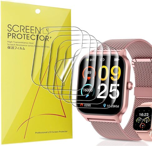 Compatible for Liufiueq Smart Watch Screen Protector, [6 Pack] Full Coverage TPU Clear Film Compatible for Liufiueq P125 Smart Watch (6 Pack) in Kuwait