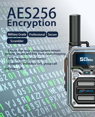 M9 Walkie Talkie with SIM Card Unlimited Range Worldwide Available PoC Two Way Radios Long Range 6800mAh Battery AES256 Encryption Zinc Alloy IP54 Noise Reduction Type-C Charging 2 Pack in Kuwait