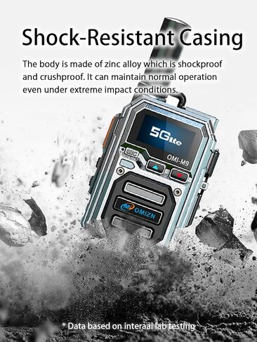 M9 Walkie Talkie with SIM Card Unlimited Range Worldwide Available PoC Two Way Radios Long Range 6800mAh Battery AES256 Encryption Zinc Alloy IP54 Noise Reduction Type-C Charging 2 Pack in Kuwait