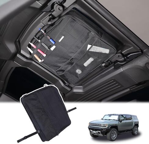 for Hummer EV 2024 2025 Car Sunroof Organizer, Sunroof Storage Bag,SUV Pickup Truck Car Rooftop Cargo Carrier Sunroof Multi-Function Storage Bag Interior Accessories (Front Right Side) in Kuwait