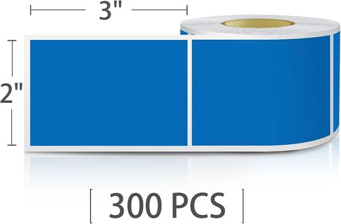 Red Rectangle Sticker Labels 3×2 Inch Vinyl Stickers Color Coding Name Tags Roll Removable Waterproof 300 per Dispenser Box in Kuwait