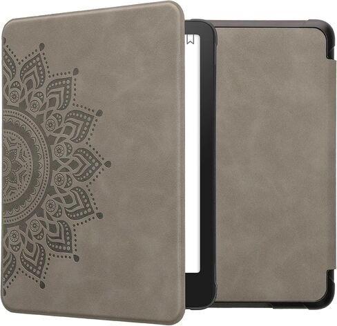 kwmobile Cover Compatible with Amazon Kindle Paperwhite (2024)/Colorsoft Cover - eReader Case - Meow Cat Grey/Black in Saudi Arabia