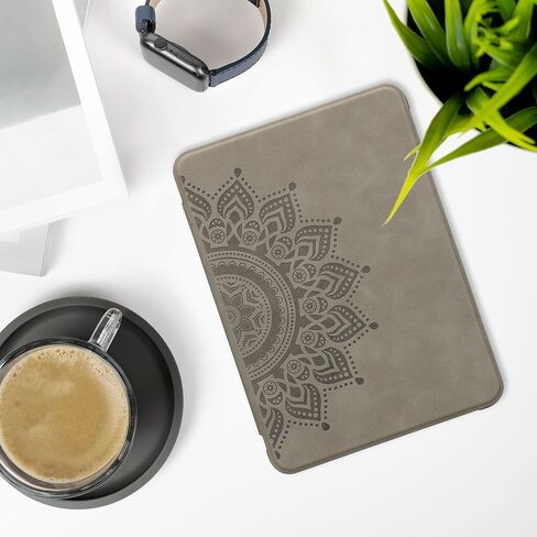 kwmobile Cover Compatible with Amazon Kindle Paperwhite (2024)/Colorsoft Cover - eReader Case - Meow Cat Grey/Black in Saudi Arabia