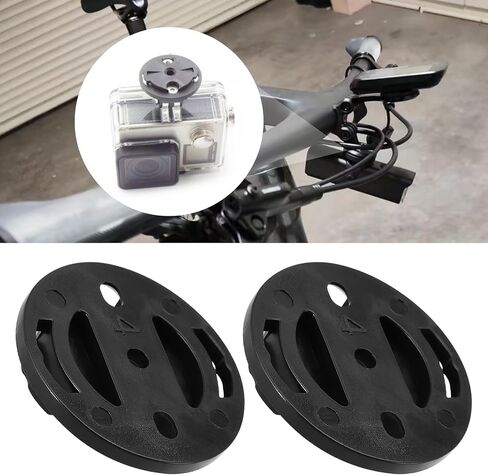 2 Sets Bike Computer Bracket Mount Fixed Base Stopwatch Bracket Fixed Male Seat Dial Fixing Base Compatible with Garmin 32x29x2mm Black in Saudi Arabia
