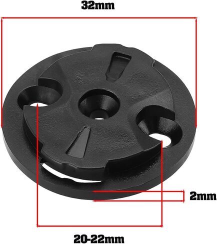 2 Sets Bike Computer Bracket Mount Fixed Base Stopwatch Bracket Fixed Male Seat Dial Fixing Base Compatible with Garmin 32x29x2mm Black in Saudi Arabia