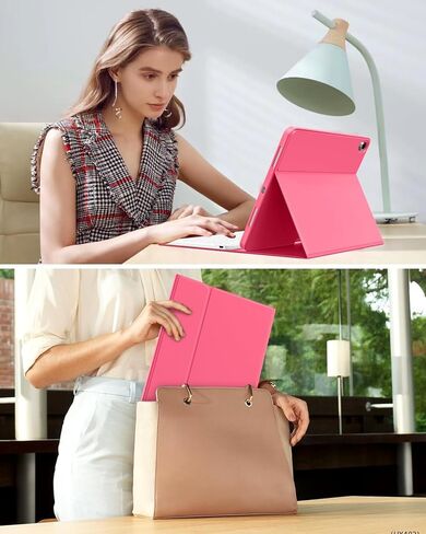 for iPad (A16) 11th/10th Generation Case with Keyboard 11/10.9 inch (2025/2022), Detachable Wireless Bluetooth iPad Keyboard Case Thin & Light with Built-in Pencil Holder, Pink in Kuwait