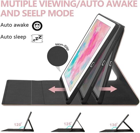 حالة لوحة مفاتيح لوحة اللمس الخلفية لـ Galaxy Tab A. 10.5 (SM-T590 / T595 / T597) ، لوحة مفاتيح Bluetooth القابلة للفصل مغناطيسيًا مع غطاء حامل جلدي لـ Galaxy Tab A 10.5 (إصدار 2018) ، الأسود) in Kuwait