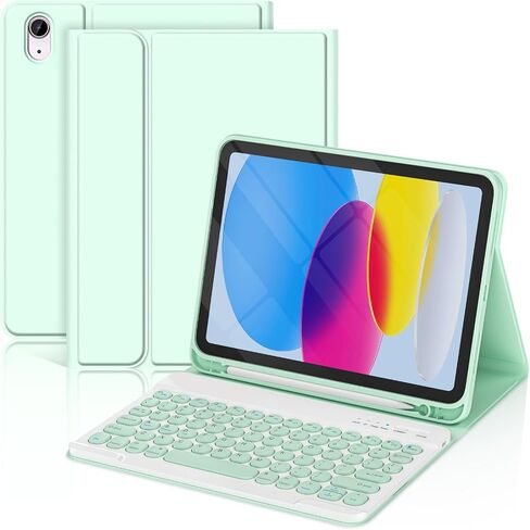 KBCASE Keyboard Case for iPad A16 11 inch/10th Gen 10.9 inch, Light Pink in Saudi Arabia