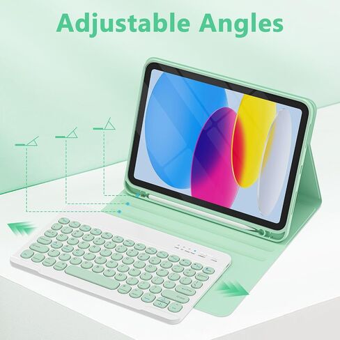 KBCASE Keyboard Case for iPad A16 11 inch/10th Gen 10.9 inch, Light Pink in Saudi Arabia