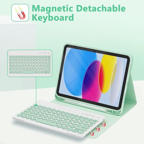 KBCASE Keyboard Case for iPad A16 11 inch/10th Gen 10.9 inch, Light Pink in Saudi Arabia