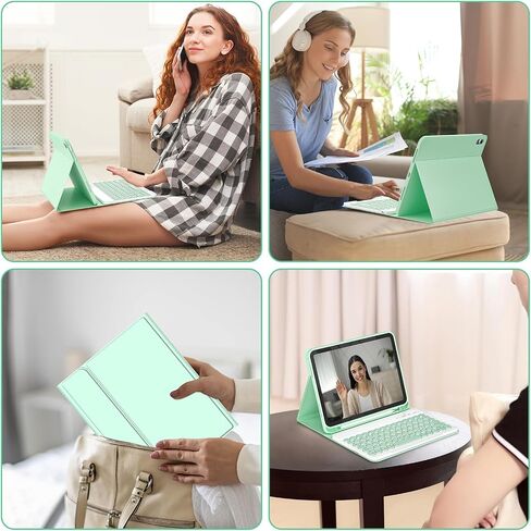 KBCASE Keyboard Case for iPad A16 11 inch/10th Gen 10.9 inch, Light Pink in Saudi Arabia
