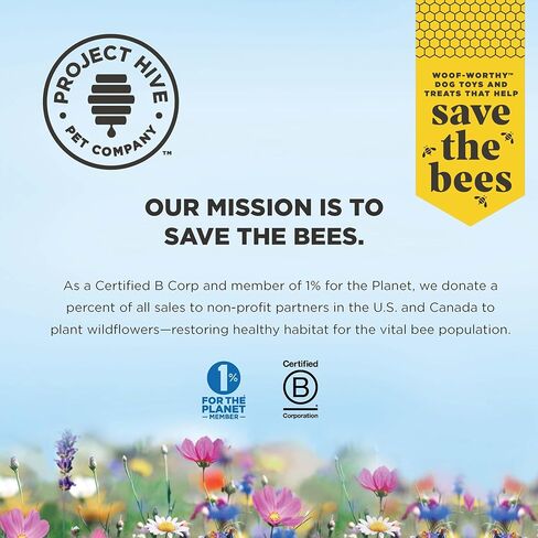 حلوى خلية النحل للكلاب، عبوتان - صحية، معتمدة على مشروع غير معدّل وراثيًا، بنكهة زبدة الفول السوداني الطبيعية، مضغ نباتي طبيعي، صنع في الولايات المتحدة الأمريكية (عصي المضغ، السلالات الكبيرة) in Kuwait