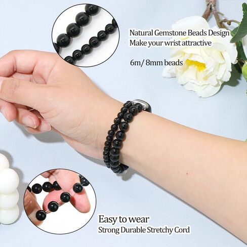 C&L Accessories Bracelets Compatible with Inspire 3 Bands for Women Beaded Wristband Natural Gemstone Replacement Straps in Saudi Arabia