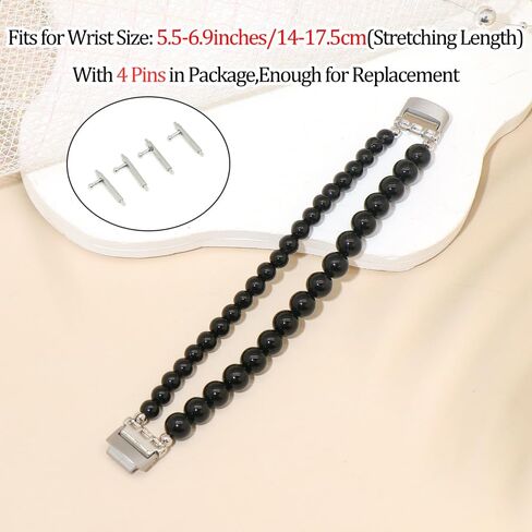 C&L Accessories Bracelets Compatible with Inspire 3 Bands for Women Beaded Wristband Natural Gemstone Replacement Straps in Saudi Arabia