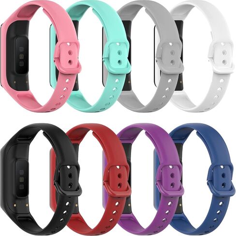 LeongLzt Galaxy Fit 2 Band Samsung Galaxy Fit 2 replacement Bands, Soft Silicone Galaxy Fit2 Straps for Samsung Galaxy Fit2 SM-R220 Smart Bands For Women & Men (3/6/8 - Pack) in Saudi Arabia
