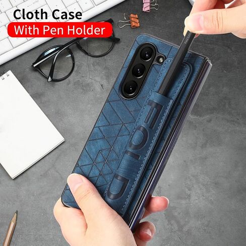 omio for galaxy z fold 6 case with s pen rolder & strap ، حزام معصم ، غلاف خلفي للمعصم. in Kuwait