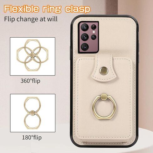 Asuwish Phone Case for Samsung Galaxy S22 Ultra 5G Wallet Cell Cover with Screen Protector Crossbody Strap Ring Stand RFID Credit Card Holder S22ultra 22S S 22 S22ultra5g 6.8 Women Girls Purple in Kuwait