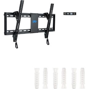 Mounting Dream MD2268-LK Tilt TV Wall Mount for 37-75 Inches TV, VESA 600x400mm 132lbs. Loading and MD5751 Concrete Wall Anchors for TV Wall Mount Installation 6pcs