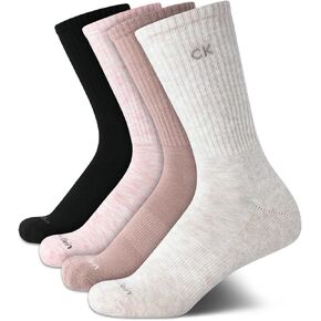 Calvin Klein Women's Socks - Cushion Athletic Crew Socks (4 Pack)