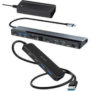 USB C Docking Station and USB HUB with Long Cable