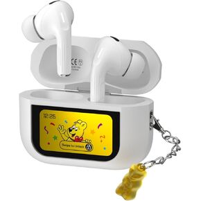 Haribo Noise Cancelling Wireless Earbuds, Bluetooth 5.4 TWS, 13mm Micro Dynamic Driver for Bass Sound, Screen Touch Control, IPX 4, Gummy Bear Style