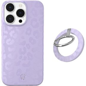 VELVET CAVIAR MagSafe Grip + iPhone 14 Pro Max Case (Bundle - Purple Lilac Leopard)