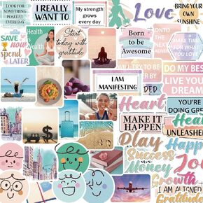 Pink Prayer Board Supplies - 50Pcs Prayer Board Vision Board Stickers, Motivational Bible Scriptures Sticker, Religious Christian Decals for Strength Faith Hope, Church Bible Study Kits