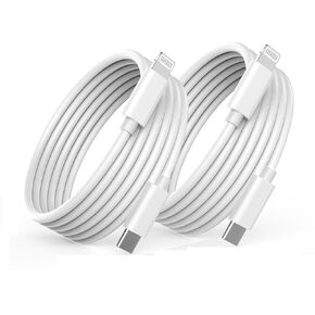 USB C to Lightning Cable 10FT 2Pack [Apple MFi Certified], Power Delivery iPhone Lightning Cables Type C iPhone Charger Cord Fast Charging Compatible for iPhone 14 13 12 11 Pro Max X XS XR 8 7 6s Plus