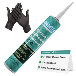Marine Adhesive Sealant 4000 UV Fast Cure (White) - Professional-Grade Caulk for Boats, RVs & Homes - UV Resistant Marine Sealant, Strong, Flexible Waterproof Bond Above & Below Waterline