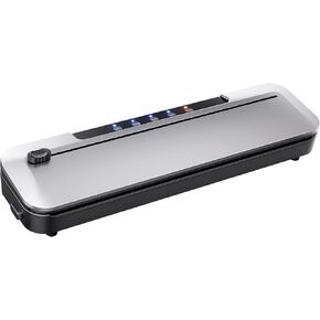 Vacuum Sealer Machine,75KPa Suction Power Food Vacuum Saver with Starter Kits with 10 Bags, Automatic Vacuum Sealer for Food Storage, Outside Cutter,Moist&Dry Mode