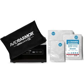 Avid Armor USVX Ultra Series 10-Inch Chamber Vacuum Sealer + Dust Cover & 300 Pre-Cut Pouches (6"x8", 8"x10", 10"x10") – Commercial-Grade Sealing for Liquid-Rich Foods, Sous Vide & Preservation
