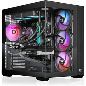 Thermaltake LCGS View 7870T-380 Gaming Desktop (AMD Ryzen™ 7 7800X3D, ToughRam 32GB DDR5 6400MT/s RGB Memory, NVIDIA® GeForce RTX™ 5070 Ti, 2TB NVMe M.2, WiFi, Windows 11) V38B-B850-57T-LCS