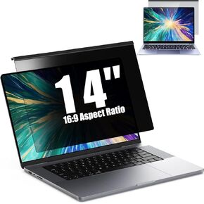 Bundle: Laptop Privacy Screen 14 Inch Hanging & 24 inch Magnetic Computer Privacy Screen Filter