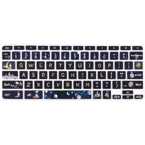 غطاء الجلد لوحة المفاتيح لـ 11.6 "Acer Chromebook R11 CB5-132T CB3-131 ، Premium R11 ، R13 CB5-312T ، Chromebook 14/15 CB3-431 CP5-471 CB3-531 CB5-571 ، Spaceman