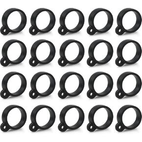 FUSIGO Fishing Rod Hook Keepers, 20pcs Fish Lure Bait Holder Elastic Rubber Rings Fishing Rod Hook Holder Prevent Line Tangle Saves Rod Guides and Cork Handles Fishing Tackle Tool