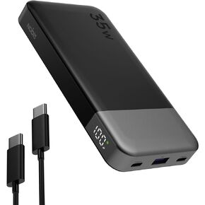 NOBIS Portable Charger, 10000mAh Power Bank, 35W Power Bank Fast Charging, Battery Pack with C to C Cable, Battery Bank with Digital Display for iPhone Pad Android etc(Green)