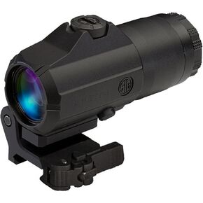 SIG SAUER JULIET4 4X Magnifier | Durable Compact Waterproof Adjustable Quick Release PowerCam / M1913 Picatinny Red Dot Sight Magnifier