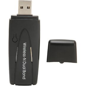 ASHATA USB Adapter, Band 2.4GHz 5GHz 600Mbps USB Network Adapter with Antenna for Laptop PC Desktop Computer, Dongle for Win XP/7/8/8.1/10/11