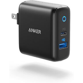 USB C Charger, Anker 32W 2 Port with 20W Power Adapter, PowerPort PD 2 with Foldable Plug for iPad/iPad Mini, for iPhone 14/14 Plus/14 Pro/14 Pro Max/13, Pixel, Galaxy, and More