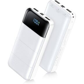 Power-Bank-Portable-Charger - 32000mAh Power Bank Output 5V3A Fast Charger Portable Charger with Built-in LED Display Compatible with Smartphones and All USB Devices (Black)