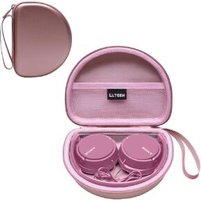 CASE LTGEM متوافقة مع Sony MDR-ZX110 / MDRZX110AP / MDRZX110NC / MDR-ZX310AP ZX Series Headphones ON-OER ، Black+Gray (CASE فقط)
