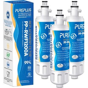 PUREPLUS 9690 Replacement for LG LT700P Kenmore Elite 469690, ADQ36006102, ADQ36006101, LFXS30766S, LFX28968ST, LFX31925ST, LFX31945ST, LFXS29626S, RWF1052, RWF1200A Refrigerator Water Filter, 3Pack