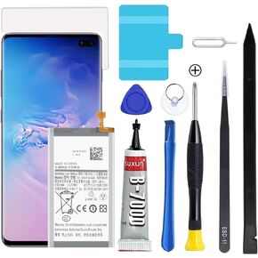 Galaxy S10 Plus بطارية ، استبدال البطارية لـ Samsung Galaxy S10 Plus SM-G975F G975U G975W G975U1 G9750 G975N G975X مع مجموعات أدوات الإصلاح المهنية