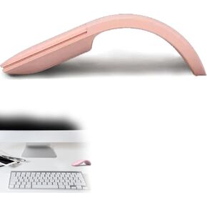 Arc Touch Mouse ، قابلة للتطبيق على الماوس Microsoft Surface Arc Mouse FHD-00001 ، الماوس القابل للطي القابل للطي ، الماوس الصامت القابل للطي للكمبيوتر/Mac/OS/دفتر الملاحظات (الوردي)