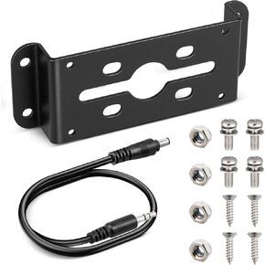 EWAY Backup Camera Adapter Bracket for Furrion Pre-Wired RVs System, U-Shaped Aftermarket Rear View Cam Mounting Plate w/Power Pigtail Connector for RV Camper Vans 5th Wheel Trailer Motorhome Mount