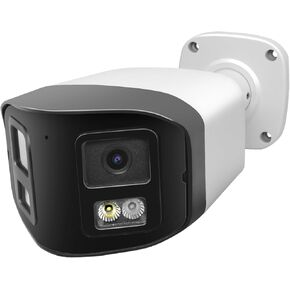 4K 8MP Dual Lens PoE IP Security Camera with 180° Ultra Wide Viewing Angle, 2 Way Talk, Human Detection, SD Card Slot(256GB), Full Color/IR2.0 Night Vision, Compatible with Third-Party NVRs