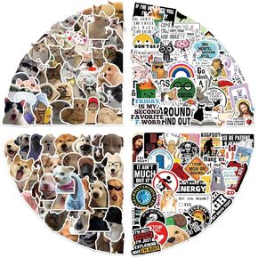 200Pcs Meme Stickers, Funny Stickers for Adults & Teens, Vinyl Stickers Waterproof for Water Bottles, Laptop Stickers Pack, Computer, Phone, Hard Hat, Car Stickers and Decals